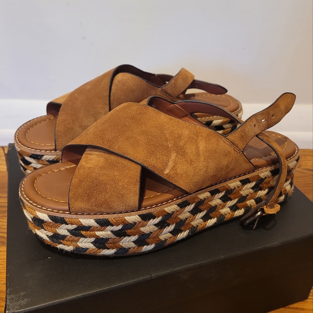 NWT Suede Platform Sandals - Picture 6 of 6